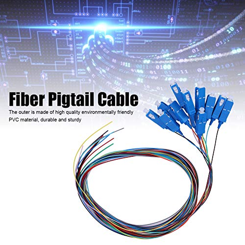 Thincol Fiber Pigtail Cable, Single Mode SC/UPC Square Head Fiber Optic Pigtail, with PVC Outer Shell, 1.5m, for Optical Fiber Local Area Networks, Optical Fiber Communication Systems and Instruments - Image 2