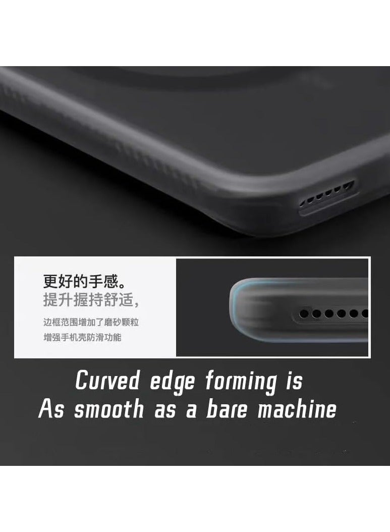 VKL Matte Frosted Magnetic Wireless Case Compatible with Honor Magic 7 Pro 5G Anti-Fingerprint Shockproof Armor Cover For Honor Magic 7 Pro (Black) - Image 3