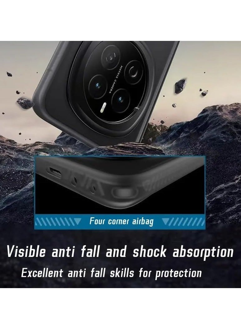 VKL Matte Frosted Magnetic Wireless Case Compatible with Honor Magic 7 Pro 5G Anti-Fingerprint Shockproof Armor Cover For Honor Magic 7 Pro (Black) - Image 5