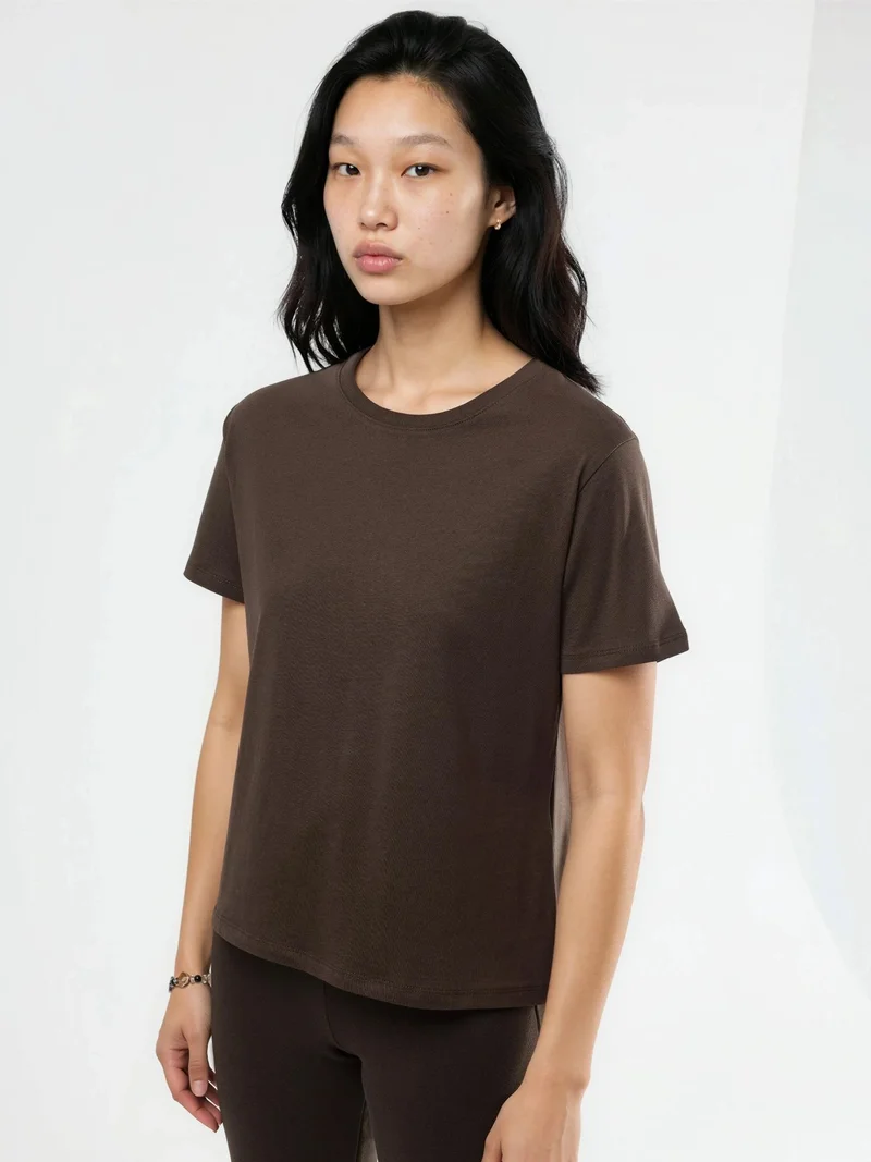 Busem BUSEM Plain Crew Neck Cotton T-Shirt