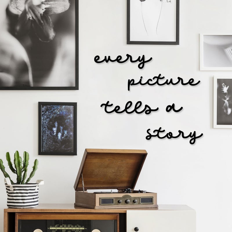 Xedatric Home Sign Wall Decor Every Picture Tells A Story Metal Wall ArtFamily Wall Decor Housewarming Gift For Travel Lover Family Signs For Home Decor Wall - Image 2