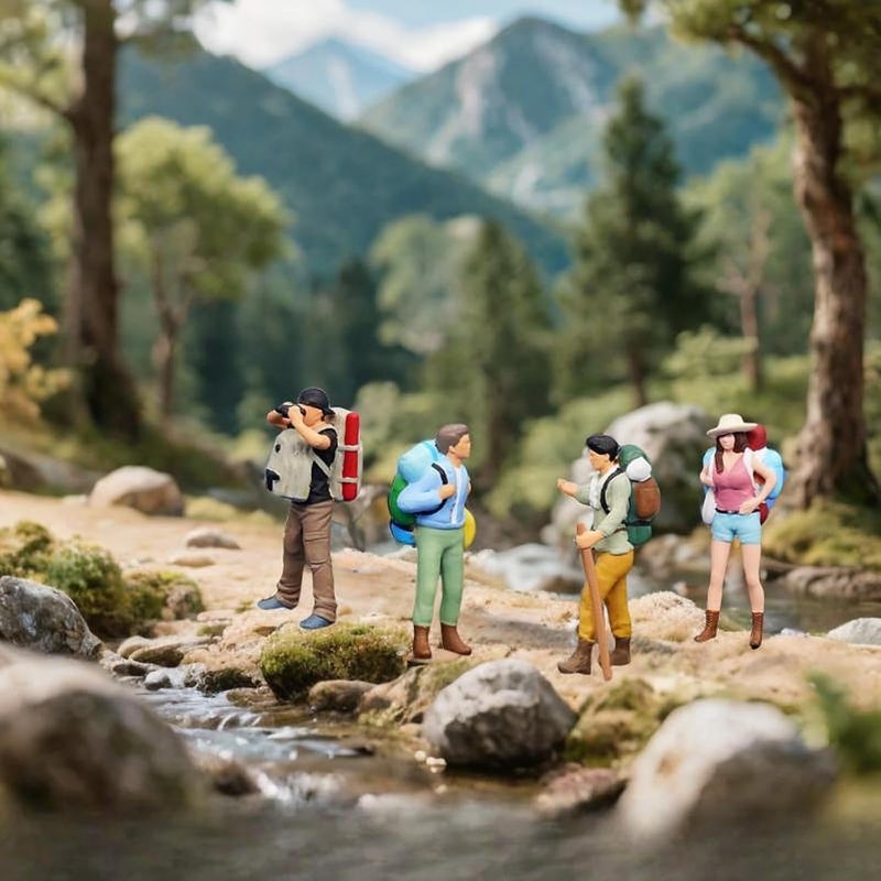 predolo 1:64 Scale Models for Miniature Landscape Features, 4pcs - Image 4