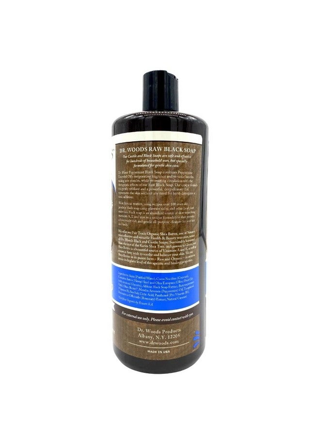 Dr. Woods Raw Moisturizing Black Peppermint Soap With Organic Shea Butter 32 Ounce - Image 2