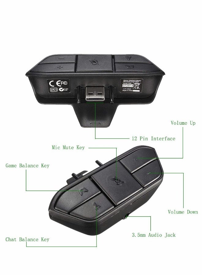 Stereo Headset Adapter for Xbox One, Audio Mic Headphone Converter, Adjust Audio Balance, Volume, Mic Directly - Image 4