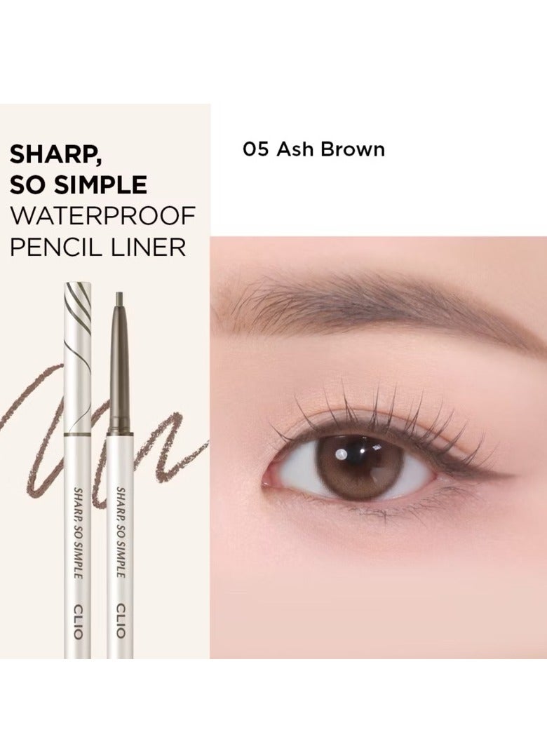 CLIO Sharp So Simple Waterproof Pencil Liner -05 Dark Brown14g - Image 2