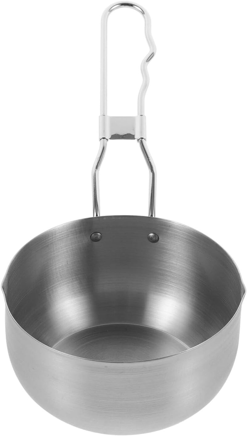 Stainless Steel Mini Saucepan for Stove Top, 430 Stainless Steel Small Cooking Pot with Spout, Portable Kitchen Sauce Pan for Melting Butter and Heating Milk, Outdoor and Home Use - Image 1