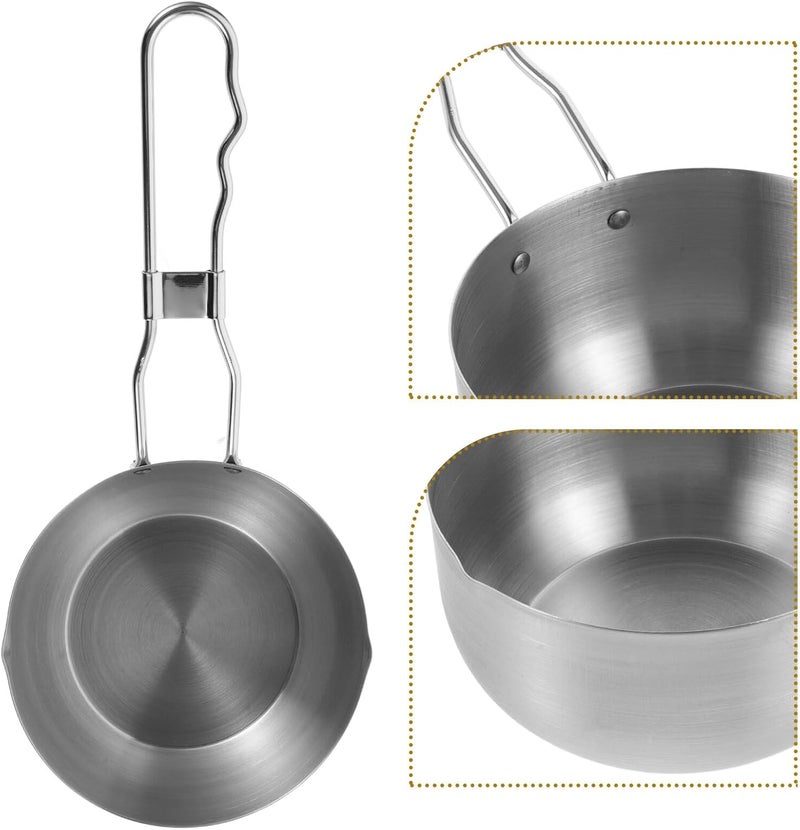 Stainless Steel Mini Saucepan for Stove Top, 430 Stainless Steel Small Cooking Pot with Spout, Portable Kitchen Sauce Pan for Melting Butter and Heating Milk, Outdoor and Home Use - Image 3
