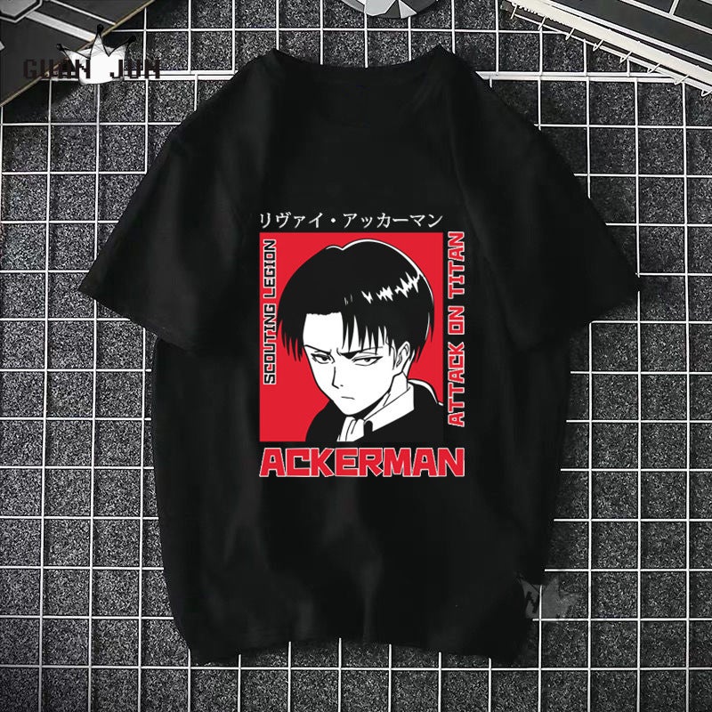 Attack Giant T-Shirt Two-Dimensional Japanese Anime Pure Cotton Pattern Short Sleeve New Top - Image 3