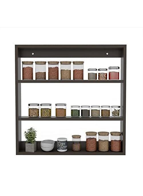 Umark Umark Sheesham Wood Wall Shelf Rack for Kitchen Walnut Finish Brown Large Size 30 inch Lenth  - Image 3