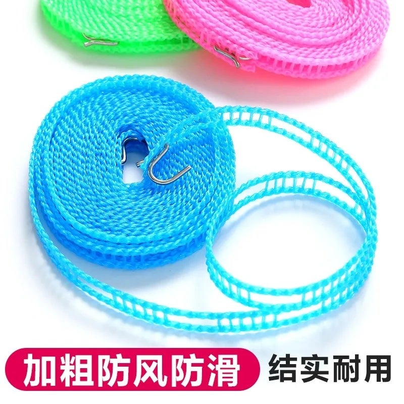 Thick windproof non-slip nylon clothesline drying quilt hanging clothes hanging clothes drying rope drying clothes rope clothes rope sandal rope 8 M color random/300 a box 