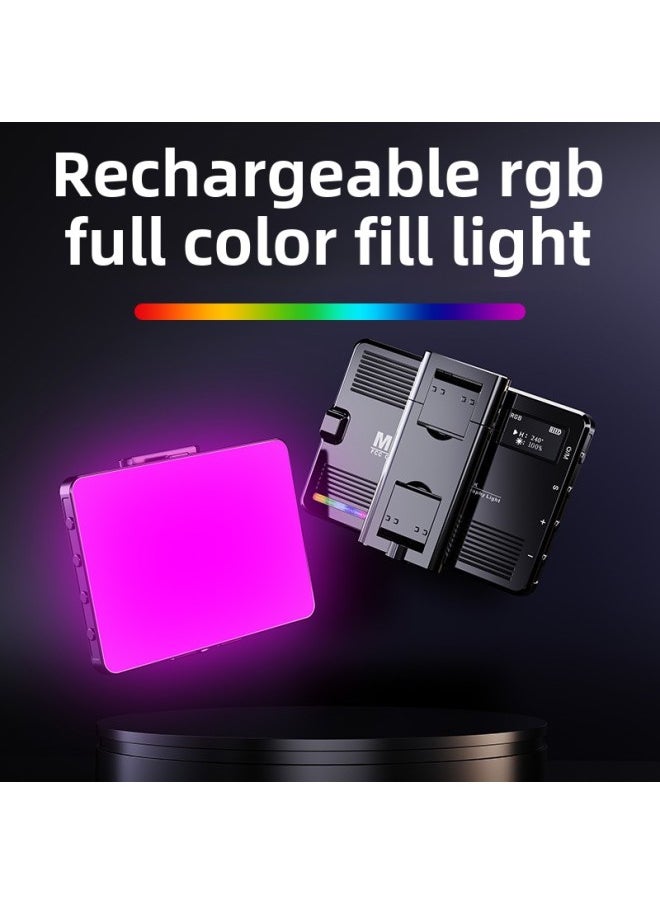 Generic Strict Selection Of RGB Fill Light Mobile Phone Live Fill Light Portable Pocket Light LED Full Color Live Fill Light-Light Source Color:Small Tripod Sk-40  - Image 2