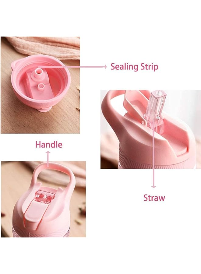 erorex Unicorn Water Bottles For Girls Girls Water Bottles For School Girls Unicorn Water Bottle With Straw And Safety Lock 400Ml 13.5Oz Kids Water Bottles For School Kids Girls Pink - Image 3