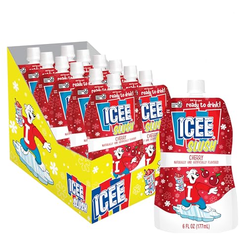 Icee Slush Frozen Fruit Drink Pouches - Just Freeze & Squeeze for Instant Slushy Maker, Great for Birthday Party, Lunchbox, No Icee Machine Needed, 12 Pack (6oz, Red Cherry) - Image 4