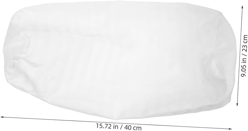 Kisangel Cylindrical Pillow Cover with Zipper Round Bolster Case for Neck and Lumbar Support Soft White for Couch and Bed Use Versatile Neck Roll Pillowcase - Image 2