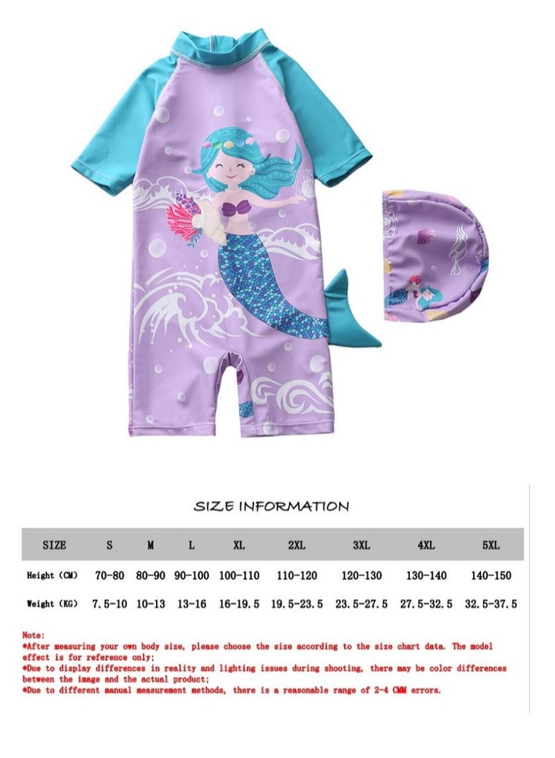 Y&D 2 piece children's swimsuit girl baby one piece surfing suit baby swimming pool girl swimsuit 90-100 cm - Image 3