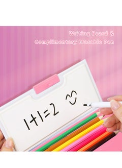 Generic Pop Up Multifunction Pencil Case for Girls Cartoon Pen Box Organizer Stationery with Password Lock Sharpener Schedule Whiteboard School Supplies -Pink  - Image 5