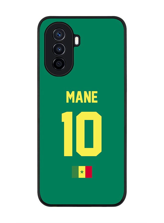 Stylizedd Rugged Black Edge case for Huawei nova Y71, Slim fit Soft Flexible Rubber Edges Anti Drop Cover - Football Team - Senegal, Player Name - Mane - Image 1
