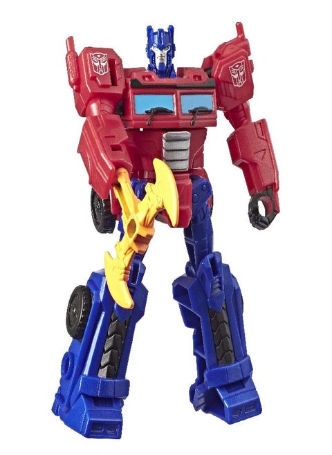 Transformers Toys Cyberverse Action Attackers Scout Class Optimus Prime Action Figure - Repeatable Energon Axe Attack Move - for Kids Ages 6 & Up, 3.75"