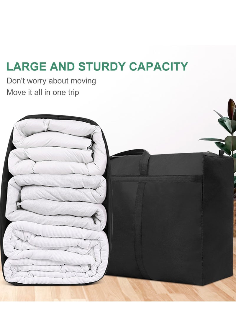 180L Extra Large Moving Bags with Strong Zippers & Carrying Handles, Storage Bags Storage Totes for Clothes, Moving Supplies, Space Saving, Oversized Storage Bag Organizer for Moving, Traveling
