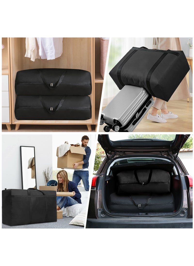 180L Extra Large Moving Bags with Strong Zippers & Carrying Handles, Storage Bags Storage Totes for Clothes, Moving Supplies, Space Saving, Oversized Storage Bag Organizer for Moving, Traveling