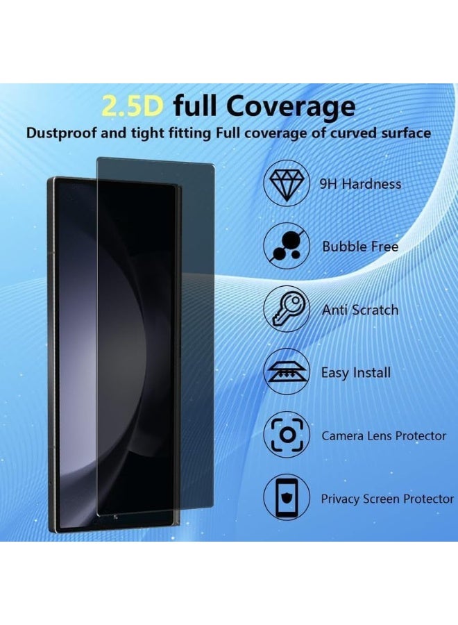 Muzz Privacy Screen Protector for Samsung Galaxy S25 FE / S24 FE, Anti-Spy Tempered Glass Film, 9H Hardness, Anti Scratch, Anti Fingerprint, Bubble-Free, Anti-Spy Screen Protector for Samsung Galaxy S25 FE - Image 4