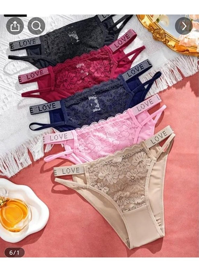 هنادى طقم ملابس داخلية قطنية 3 قطع بألوان متنوعة وتصميم مزين بقصة مريحة (XL / XXL) - Image 3