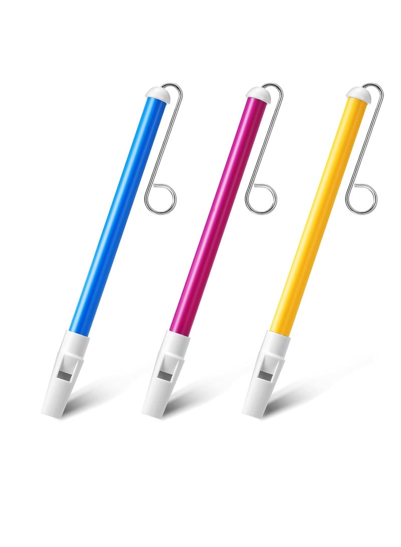 Slide Whistles, 3 Pieces, Musical Instrument Toy for Parent-Child Games, Children's Speech and Oral Muscle Training, 10.5 cm, Blue, Purple, Yellow - Image 1