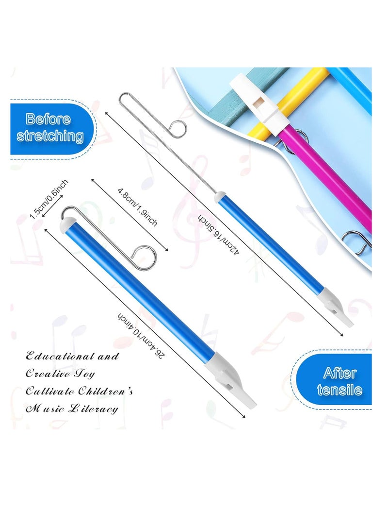 Slide Whistles, 3 Pieces, Musical Instrument Toy for Parent-Child Games, Children's Speech and Oral Muscle Training, 10.5 cm, Blue, Purple, Yellow - Image 2