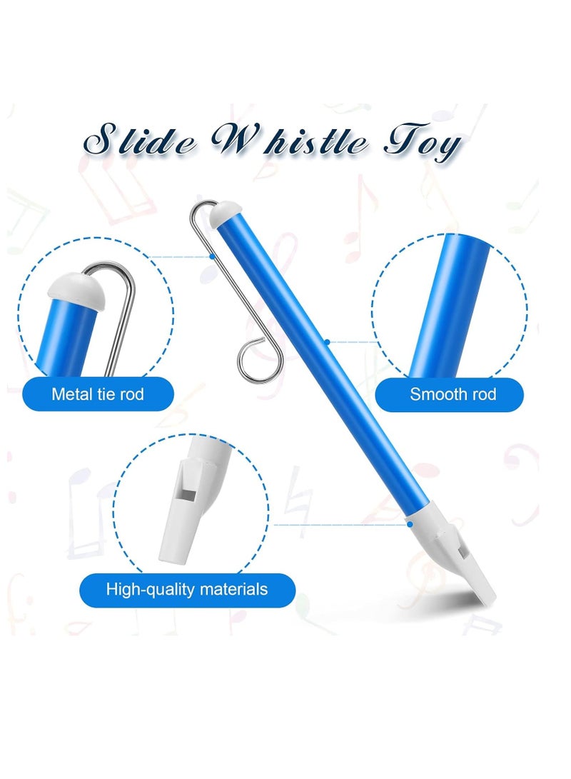 Slide Whistles, 3 Pieces, Musical Instrument Toy for Parent-Child Games, Children's Speech and Oral Muscle Training, 10.5 cm, Blue, Purple, Yellow - Image 3