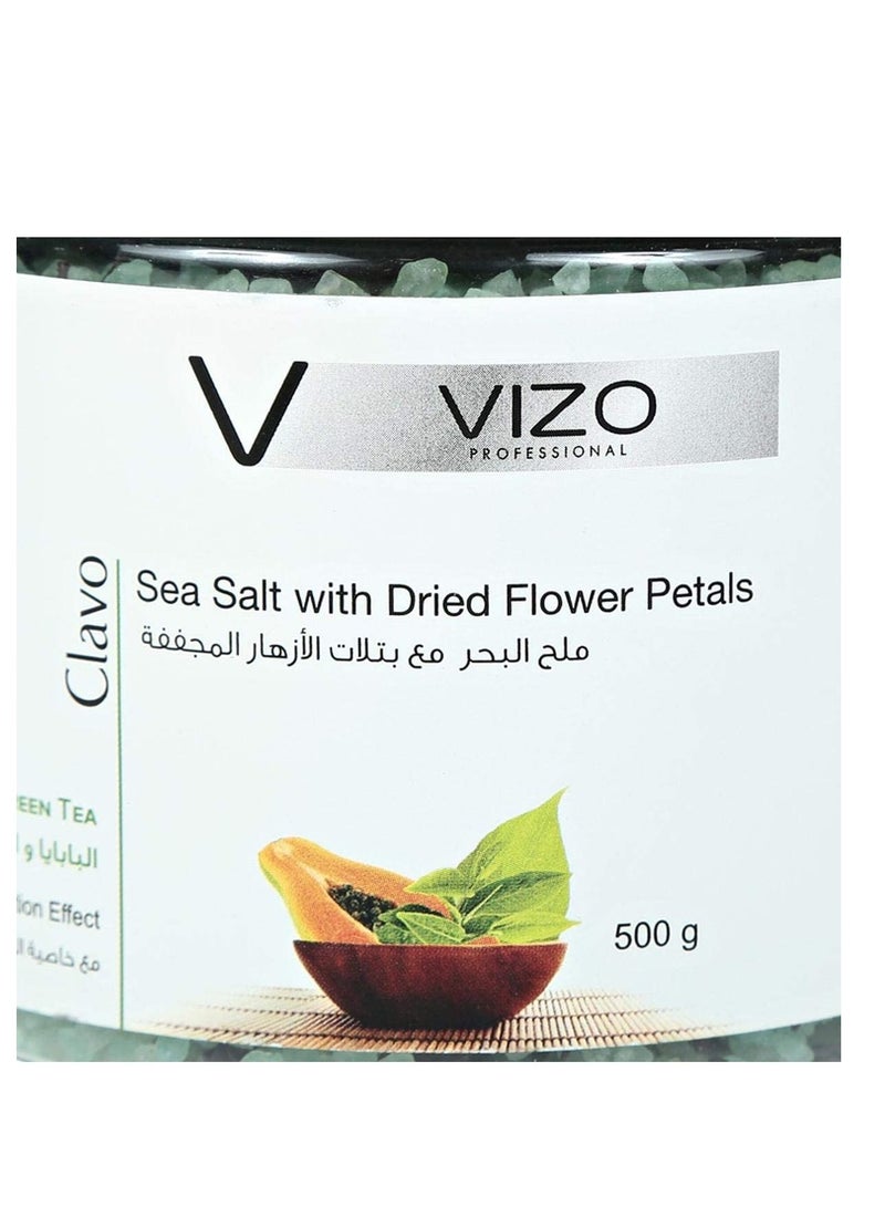 VIZO فيزو كلابو ملح البحر البابايا والشاي الأخضر 500 جرام - Image 2