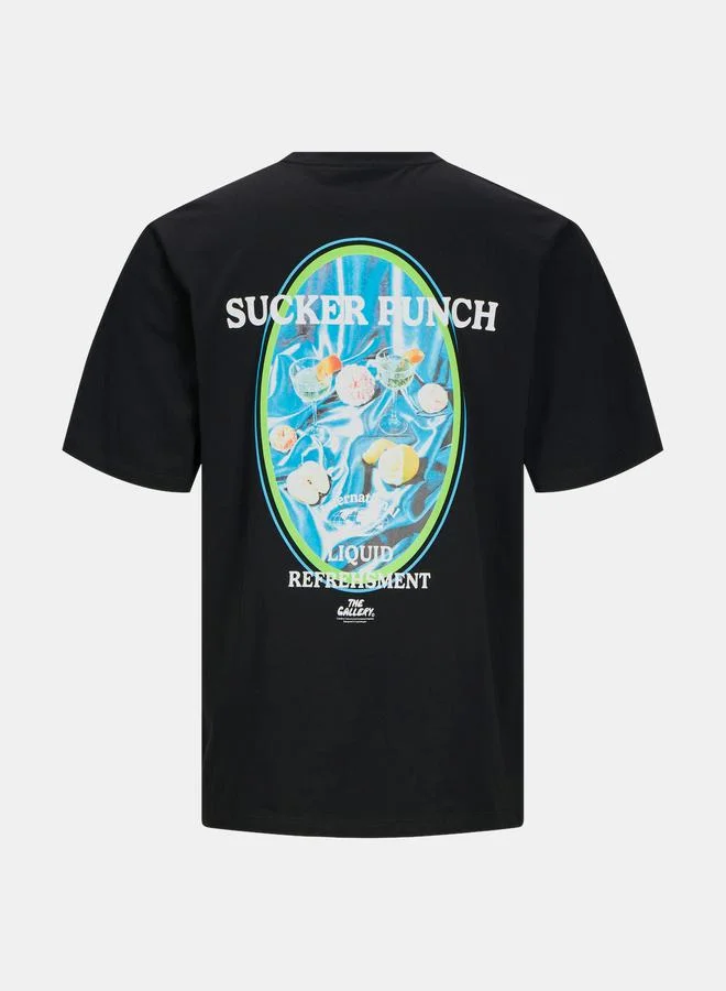 JACK & JONES Punch Graphic Crew Neck T-Shirt