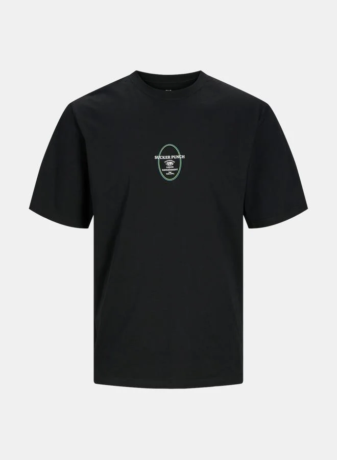 JACK & JONES Punch Graphic Crew Neck T-Shirt