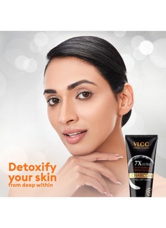 VLCC VLCC 7X Ultra Whitening & Brightening Charcoal Peel Off Mask(100gm)  - Image 2