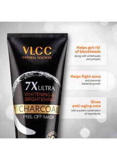 VLCC VLCC 7X Ultra Whitening & Brightening Charcoal Peel Off Mask(100gm)  - Image 3