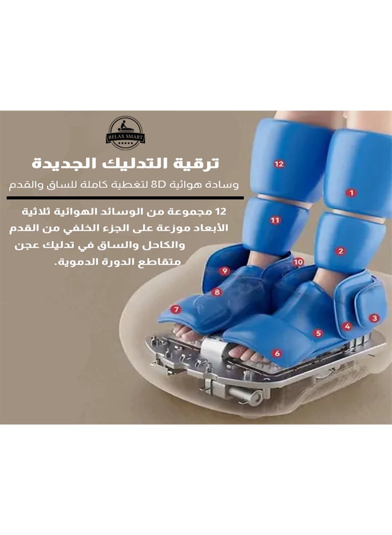 Relax Smart Foot & Leg Massager with Heat – Deep Kneading Electric Massager for Improved Blood Circulation, Muscle Relaxation, Pain Relief, and Fast Recovery | Multi-Level Intensity Settings - Image 3