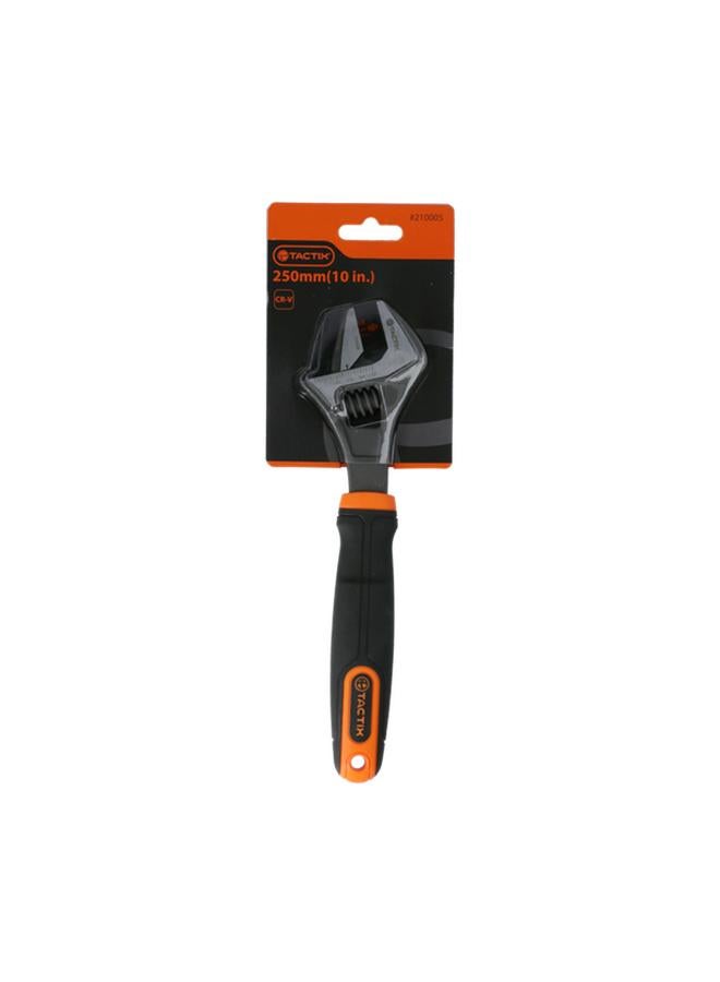 Tactix Adjustable Wrench Black and Orange 10inch - Image 1
