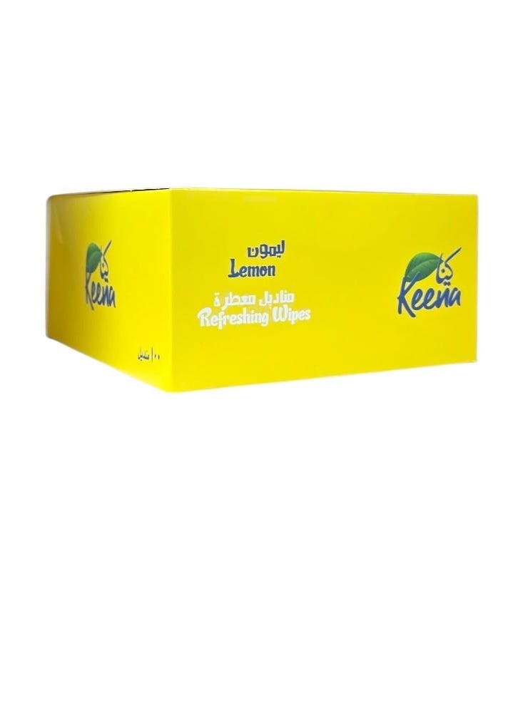 keena Kena Special Lemon Scented Wipes, 100 wipes - Image 2