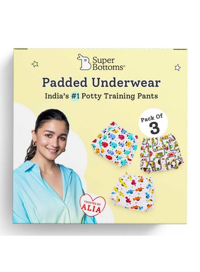 superbottoms Padded Underwear™ for Babies | for Potty Training & Mess-Free Diaper-Free time | 3 Layers of Cotton Padding | Absorb 1 Pee | Pull-up Style Potty Trainers - Image 1