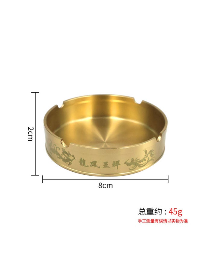 Brass Baifu Huipin Wuniu Longfeng Fufu Ashtray Ornaments Office Car Copper Household Gift