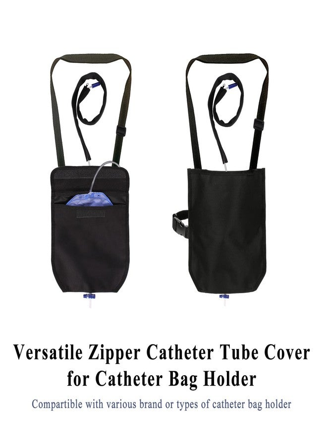 HJKEMI Catheter Tube Cover of Catheter Bag Covers Replacement Catheter Tube Cover with Wrap-Around Zipper for Foley Catheter Bag Holder Discreet and Easy Install Urinary Drainage Bag Holder Catheter Supplies - Image 3