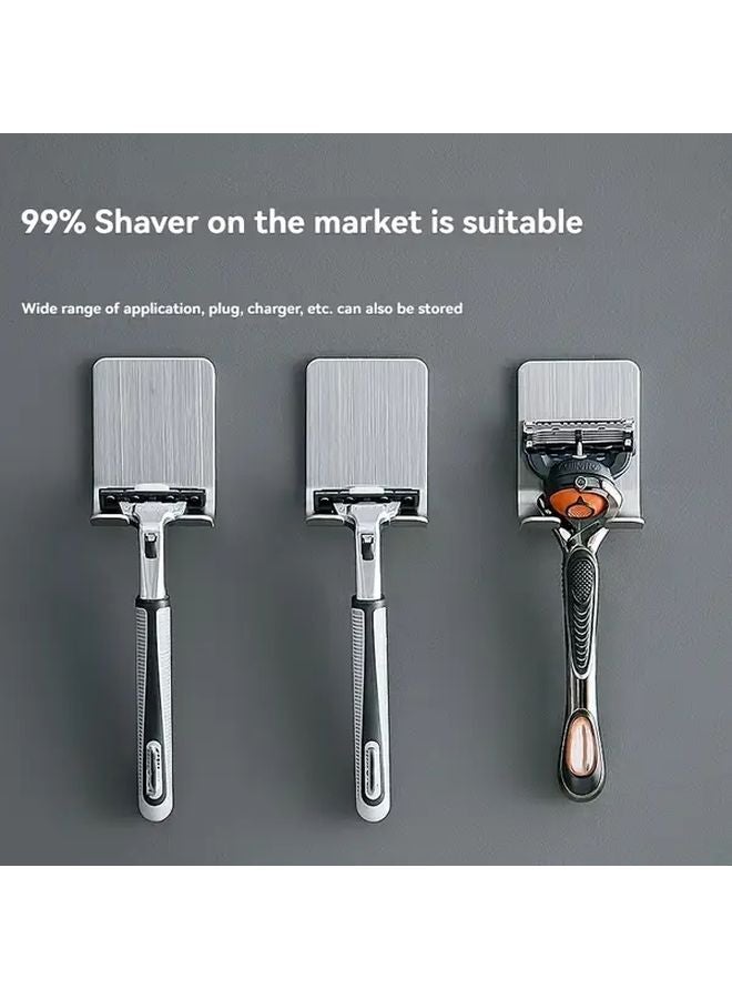 6pcs Stainless Steel Wall Mount Hooks Organizer For Phone Chargers And Shavers - Image 3