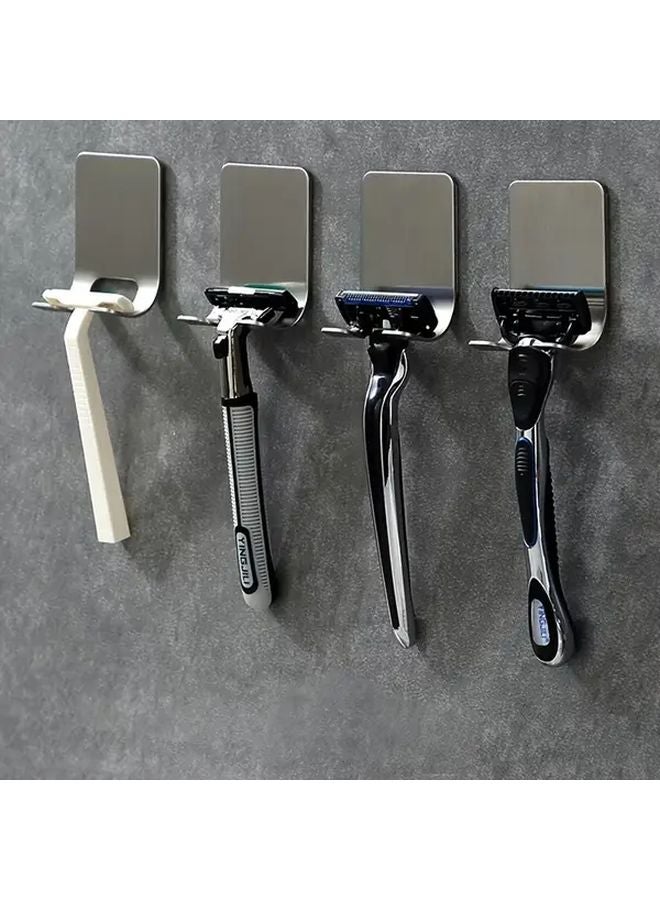 6pcs Stainless Steel Wall Mount Hooks Organizer For Phone Chargers And Shavers - Image 5