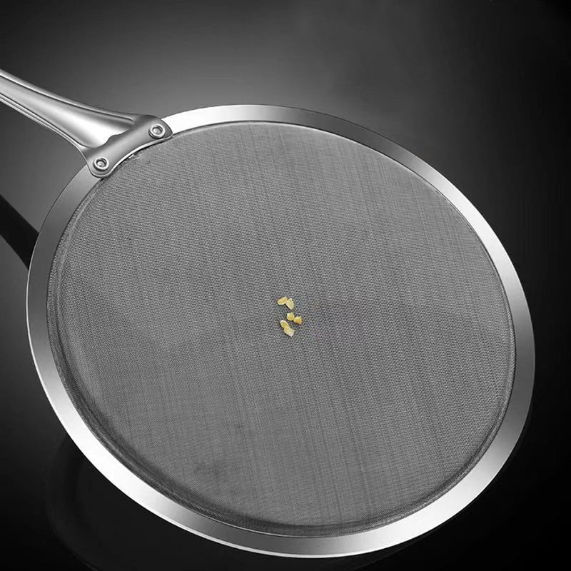 Portible Portible Stainless Steel Strainer Oil Strainer Spoon with Long Handle Oil Frying Filter Spoon Deep Fry Strainer Puri Jhara Skimmer Strainer Kitchen Accessories for Home Restaurants Hotels 1 - Image 5