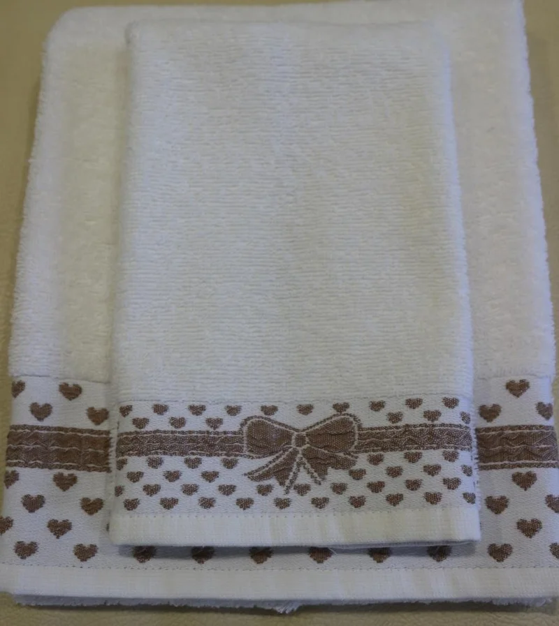 Ender Home Valentine's and Mother's Day Gift Set of 2 Bow Towel Set