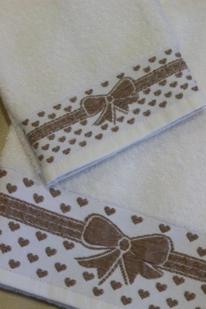 Ender Home Valentine's and Mother's Day Gift Set of 2 Bow Towel Set