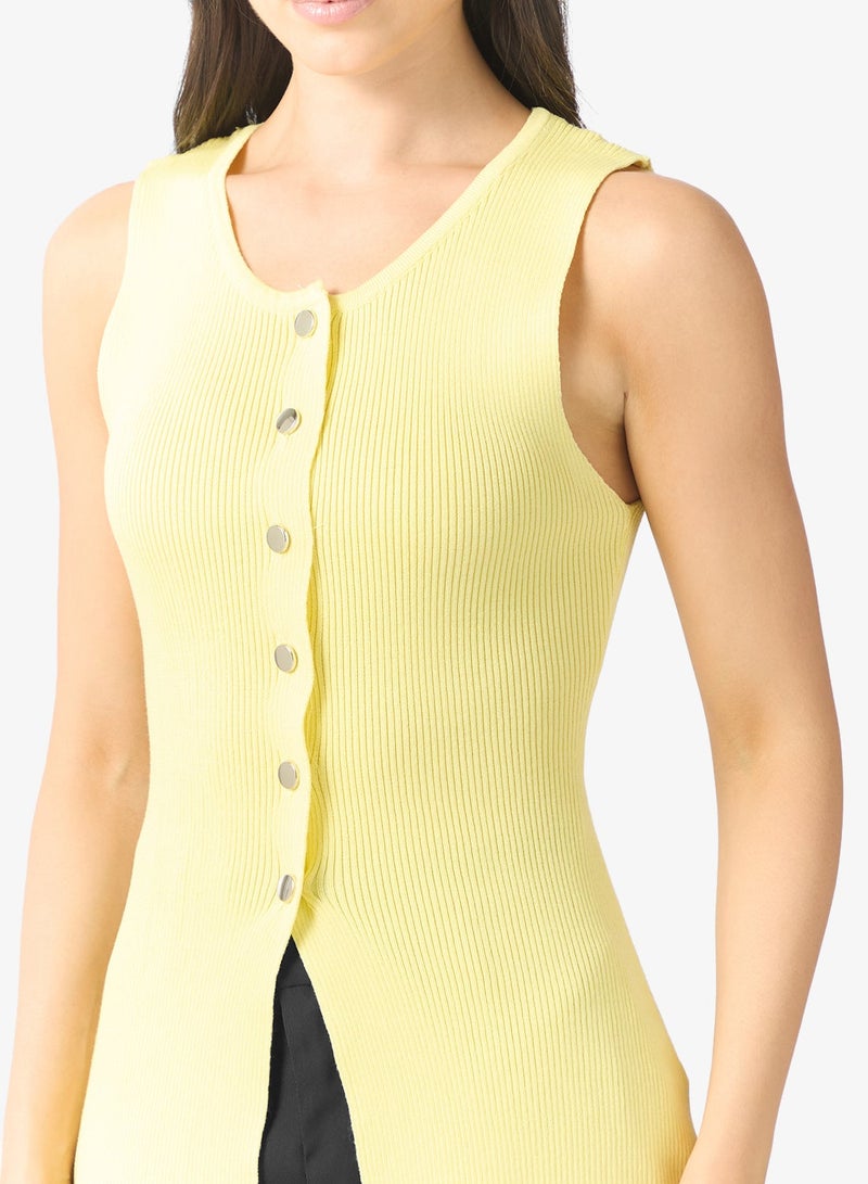 ELLA Button Down Vest Top - Image 3