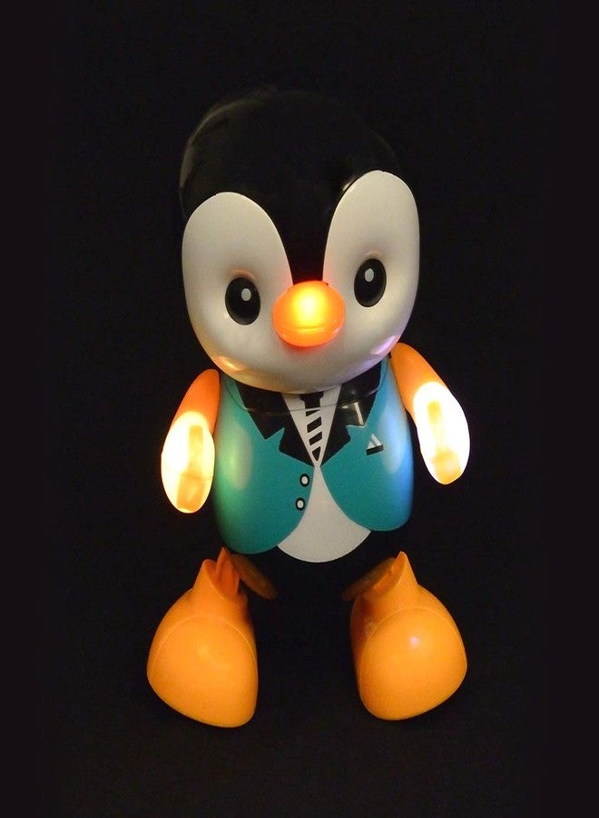 plutofit Dancing Penguin Toy Robot with Lightning Swinging Arms in Suit and Music for Kids - Image 1