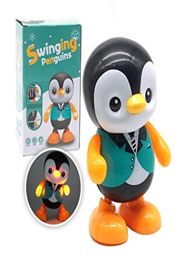 plutofit Dancing Penguin Toy Robot with Lightning Swinging Arms in Suit and Music for Kids - Image 3