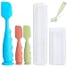 NFSVLB Baby Diaper Cream Spatula with Case1 Large 2 Mini Diaper Spatula with 2 CaseButt spatula Baby Diaper Cream Applicator Soft Butt Paste Spatulas Diaper Rash spatulas with Cases Blue Green Red - Image 2