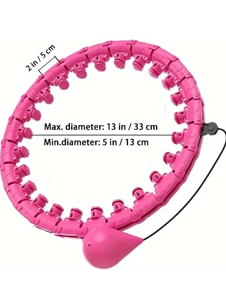 SportQ Smart Hula Hoop for Adult Weight Loss - 2 in 1 Abdominal Fitness Equipment with 24 Detachable Knots - Anti-Fall Hula Hoop Exercise Equipment for Men and Women